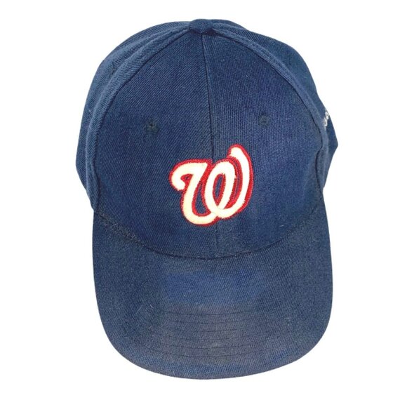 Unknown Other - MLB Washington Nationals Blue Hat Cap Adjustable White Red Embroidered SpellOut